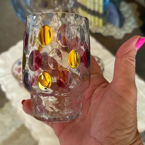 Bohemian Art Glass - Countess Collection Pitcher and 4 Glasses. GORGEOUS!! - Picture 5 of 9